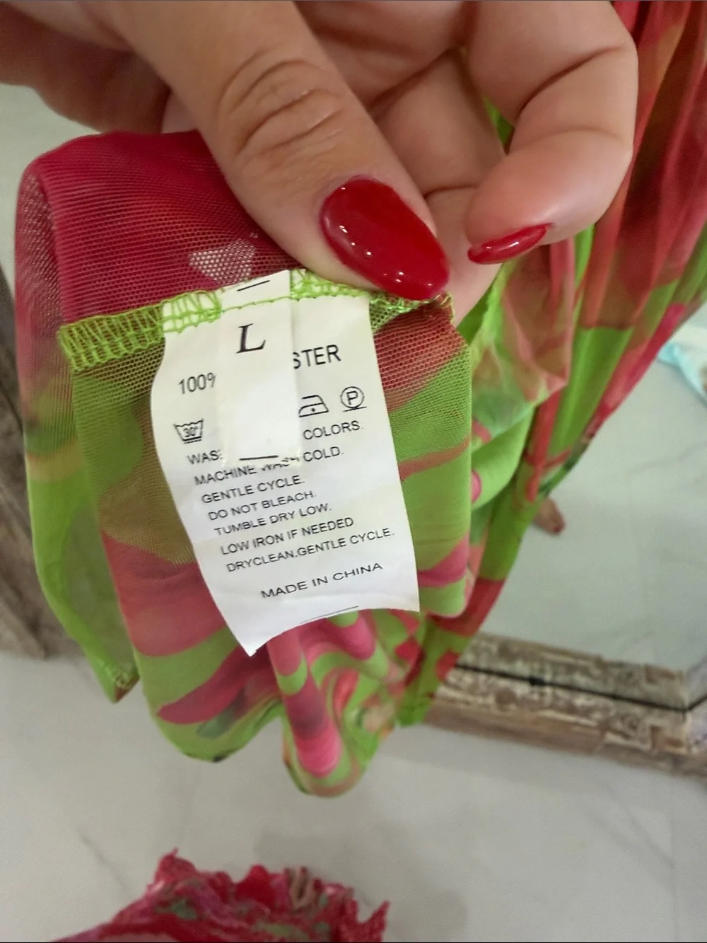 Green & Pink Floral Maxi Dress - Lightweight Summer Style - Picture 8 of 8